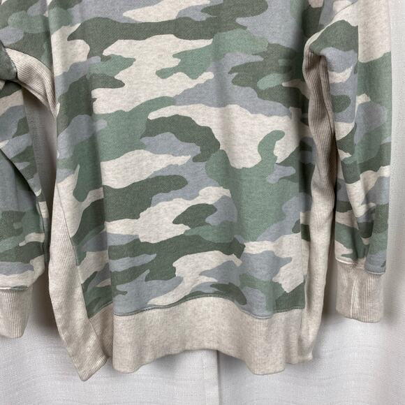 Aerie Cream Camouflage Oversized Good Vibes Sweatshirt Sz.M - Picture 11 of 13